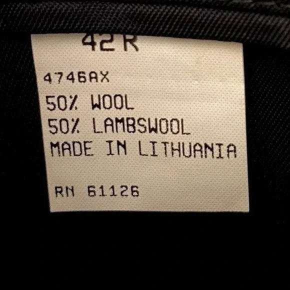 VTG Deansgate 42R Blazer Gray Herringbone Tweed Lambswool Suit Jacket Sport Coat - Picture 5 of 6